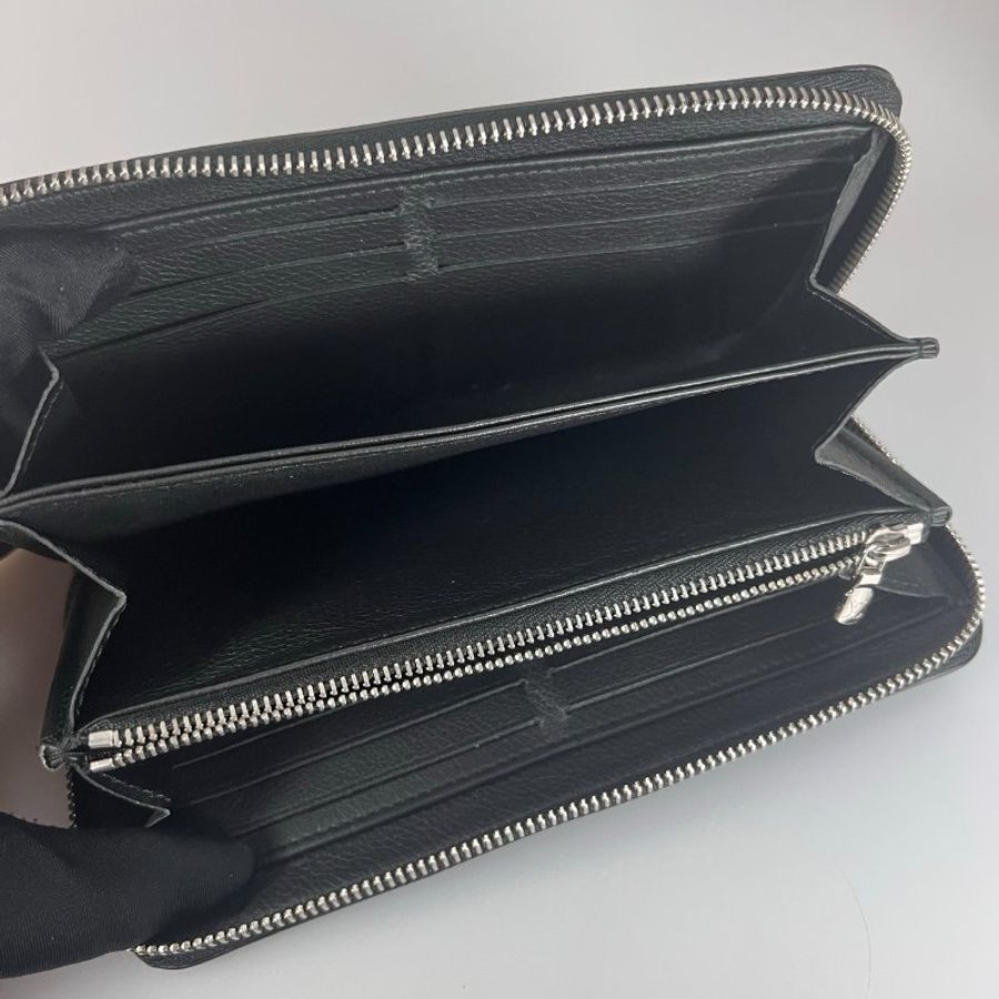 LV M62622 黑牛皮大LOGO長夾-8