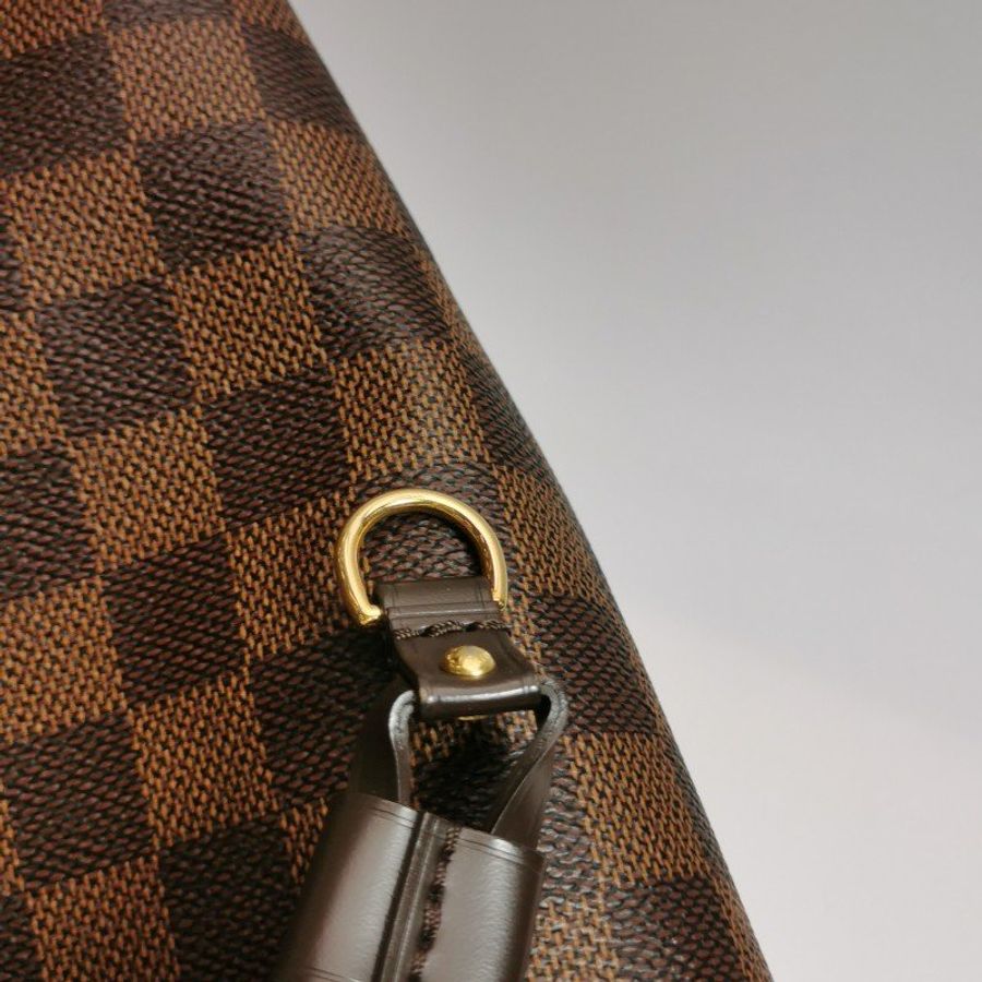 Louis Vuitton(LV)Neverfull大號牛皮棋盤格束帶單肩包-14