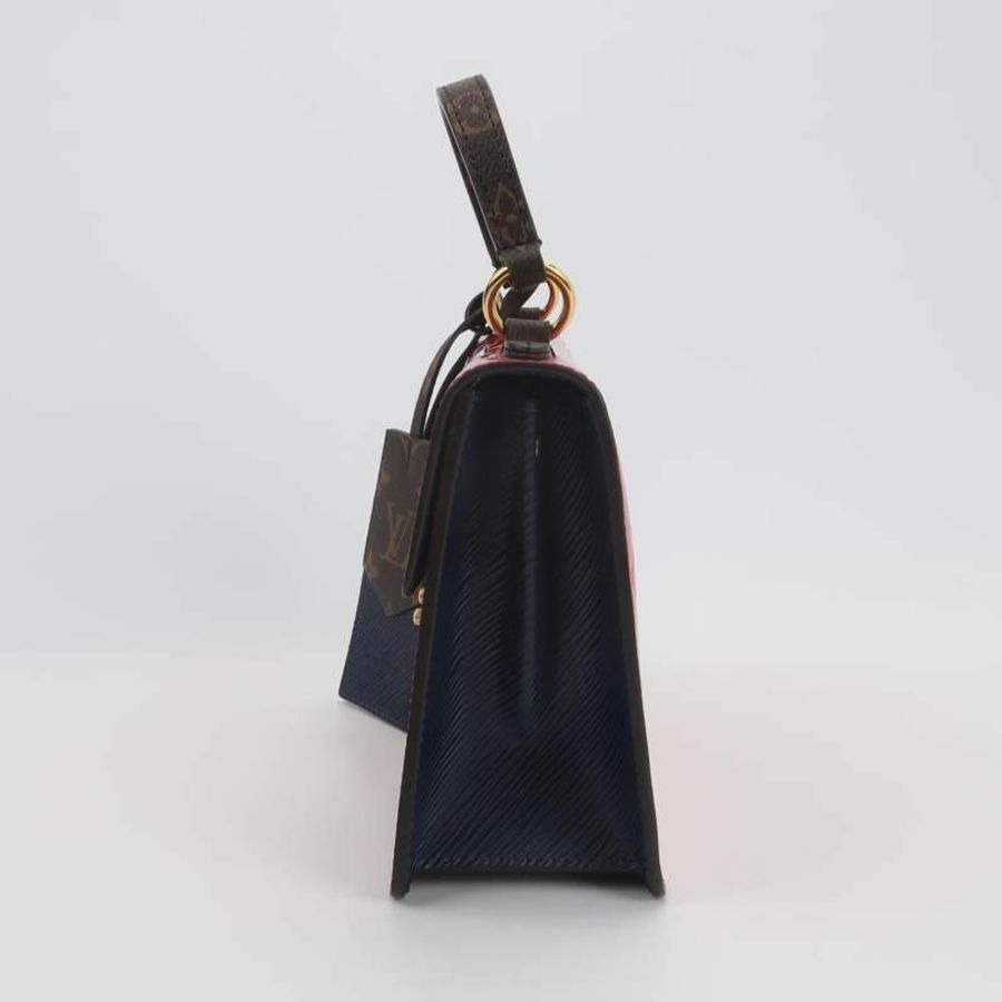 Louis Vuitton(LV)Spring Street牛皮漆皮老花壓紋S-lock鎖扣斜挎包單肩包晶片款-2