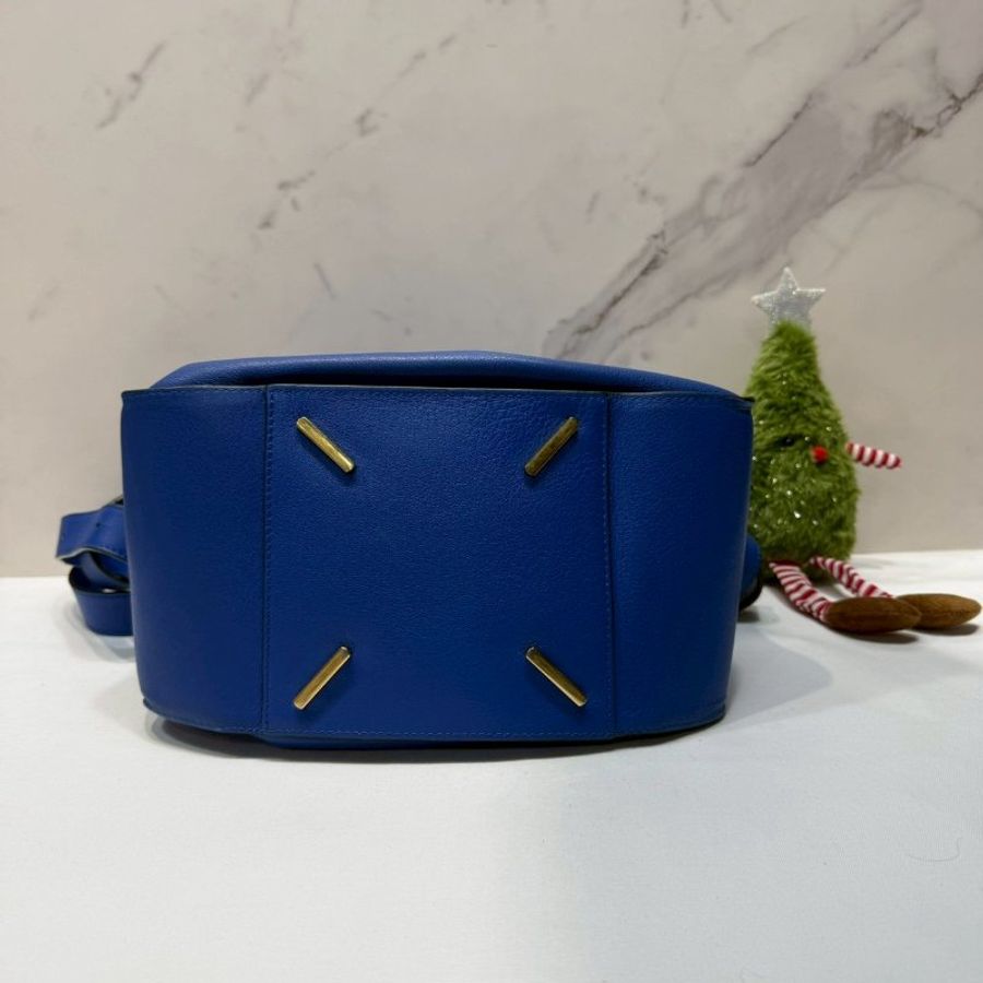 LOEWE 皇家藍中款吊床包-7