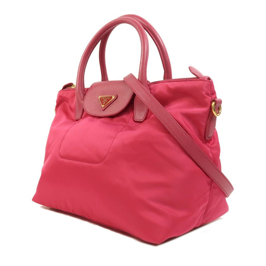 PRADA 尼龍2 Way Shoulder金扣手挽肩背兩用袋-2