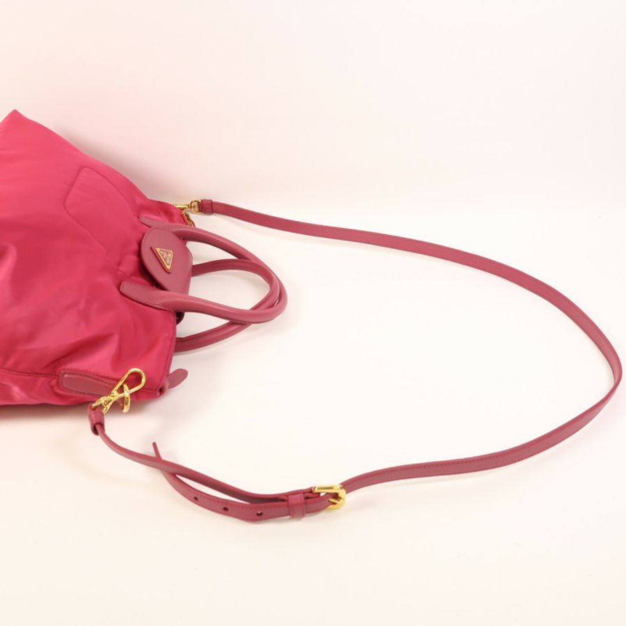 PRADA 尼龍2 Way Shoulder金扣手挽肩背兩用袋-8