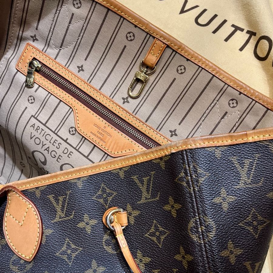 二手LV 原花購物袋肩背包 Neverfull MM M46987-3