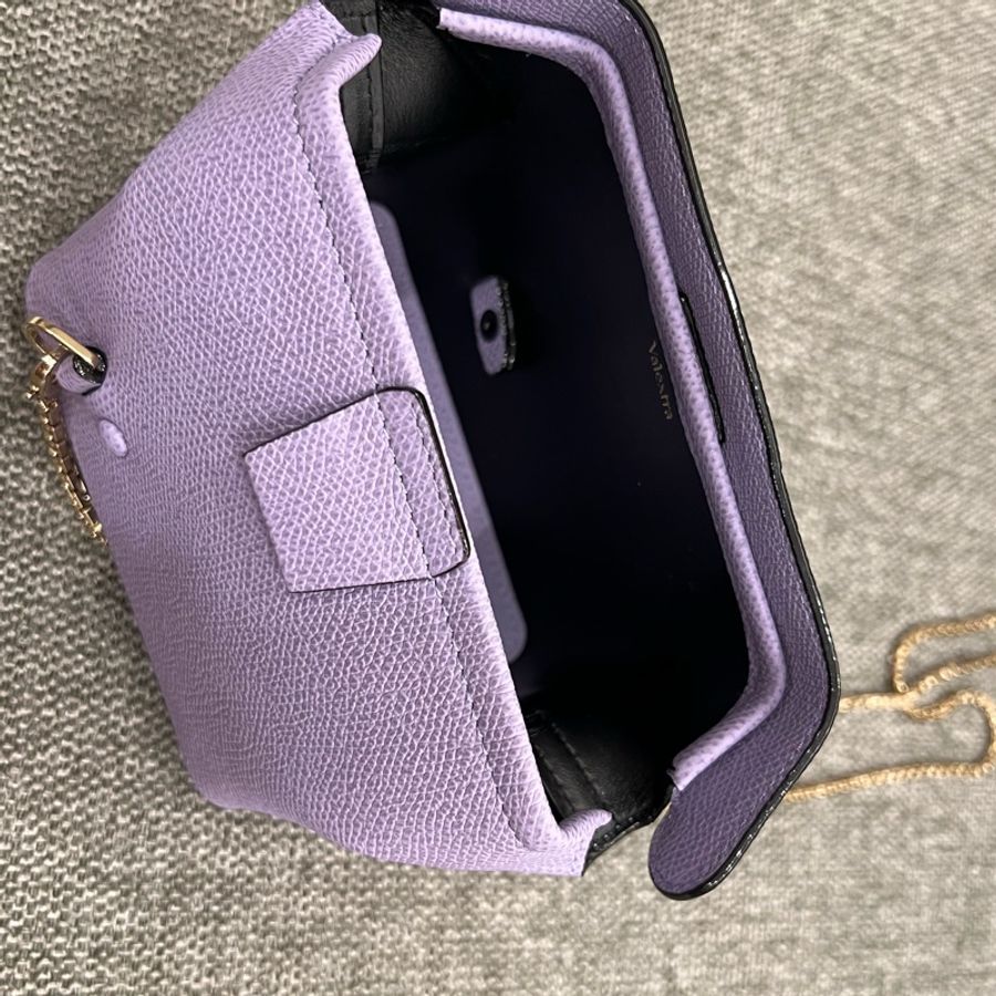 Valextra|Tric Trac Nano Bag 薰衣草紫-7