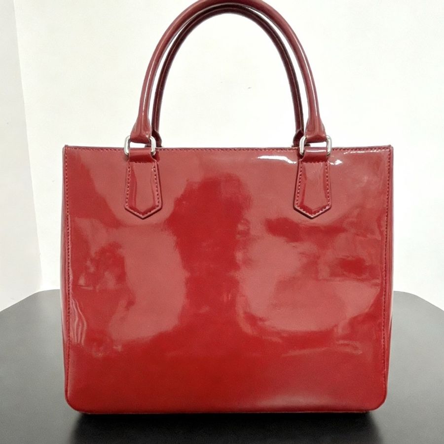 Dior經典款漆皮紅色7格黛妃包32*25 cm 98新配件塵袋-4