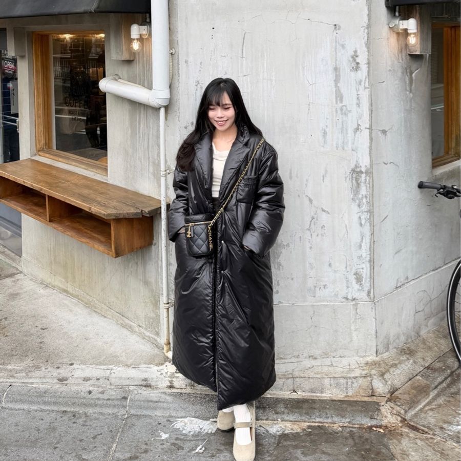 Miumiu繫帶尼龍羽絨外套-15