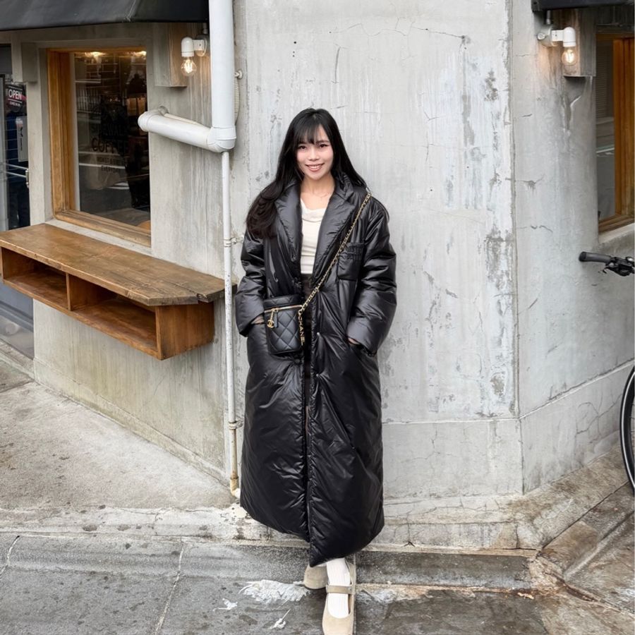 Miumiu繫帶尼龍羽絨外套-16