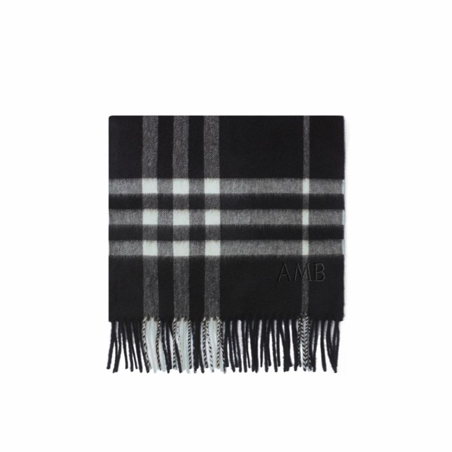 Burberry 男女同款 徽標圍巾均碼碼168cm*30cm-4