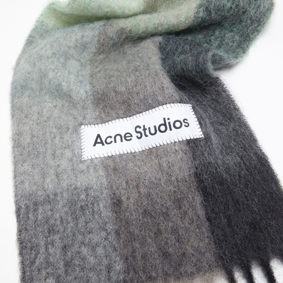Acne Studios 男女同款 馬海毛格紋圍巾均碼碼250cm*28cm-5