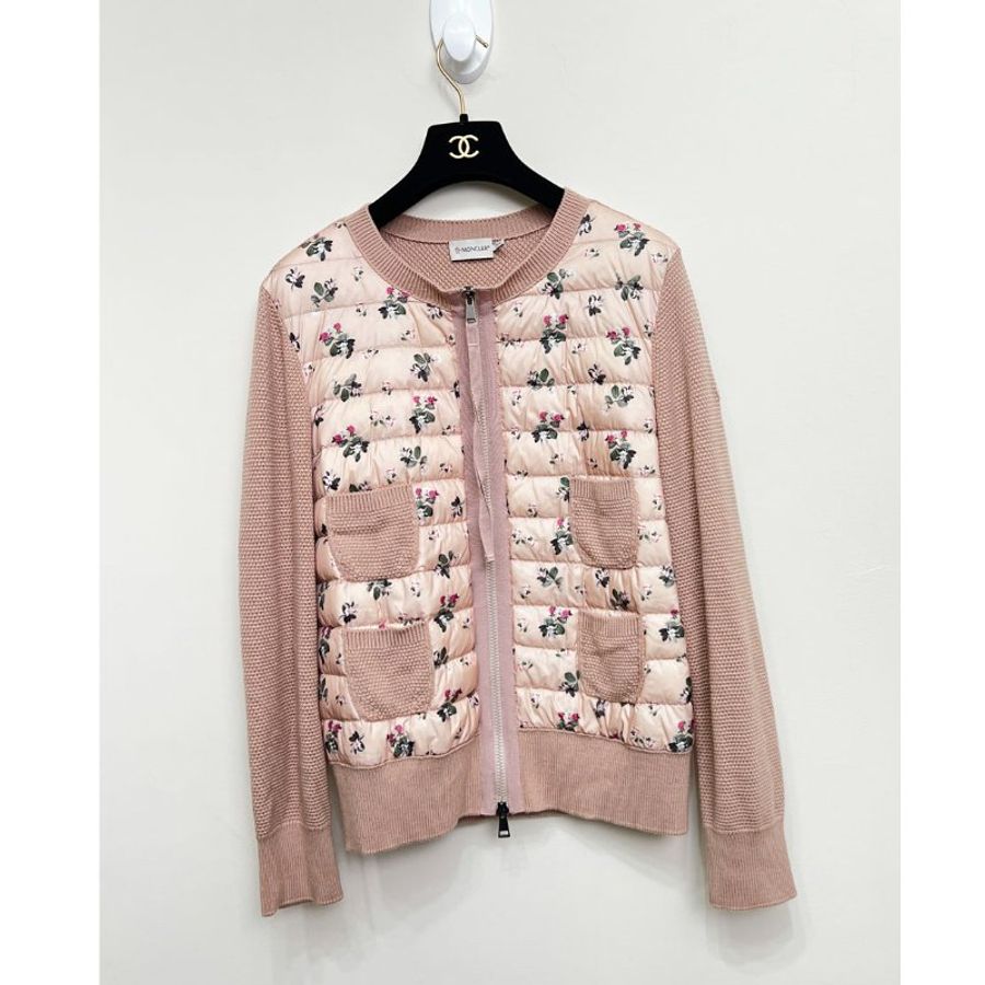 MONCLER 乾燥粉印花針織羽絨外套 XL-2