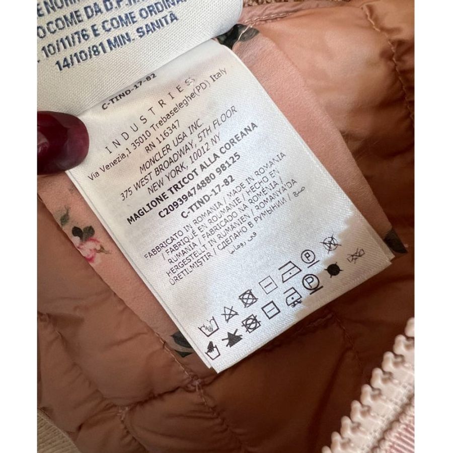 MONCLER 乾燥粉印花針織羽絨外套 XL-9