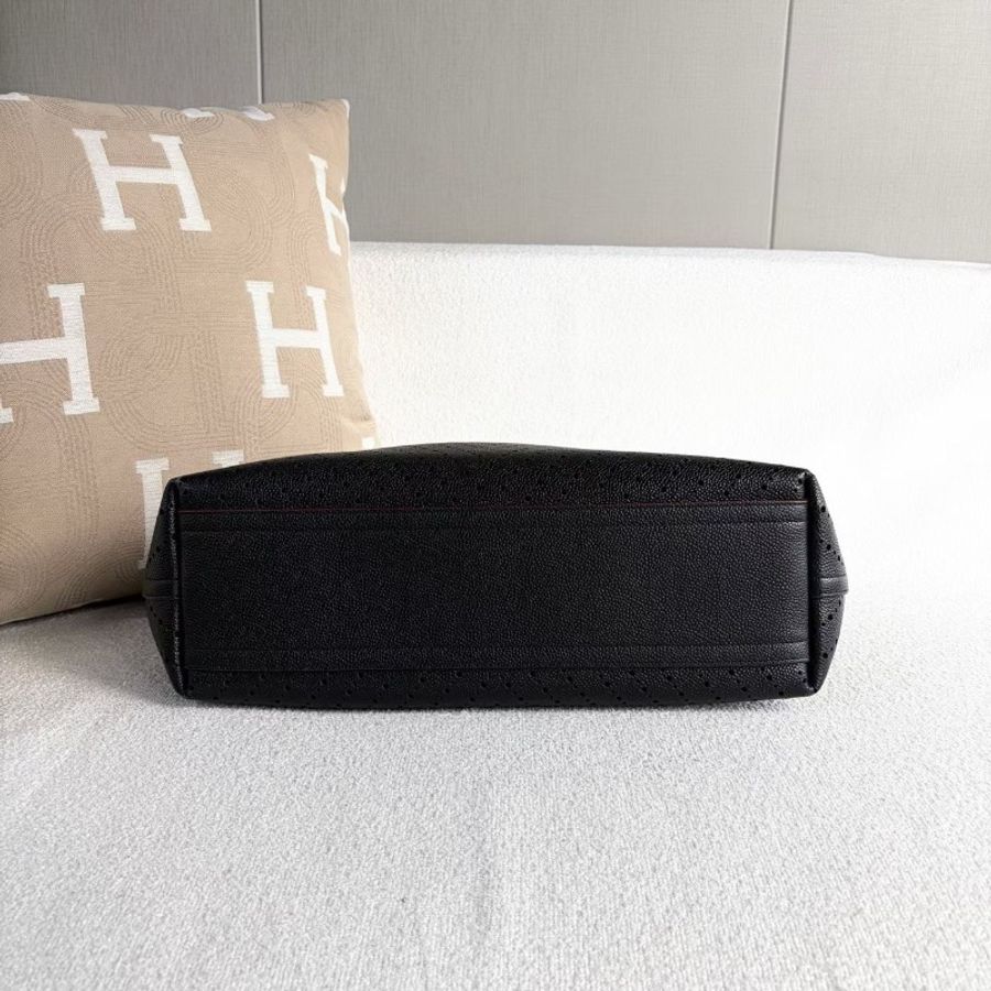 Chanel 鏤空子母購物袋黑色 銀扣 荔枝皮35*28*13 99新配件塵袋保卡-5