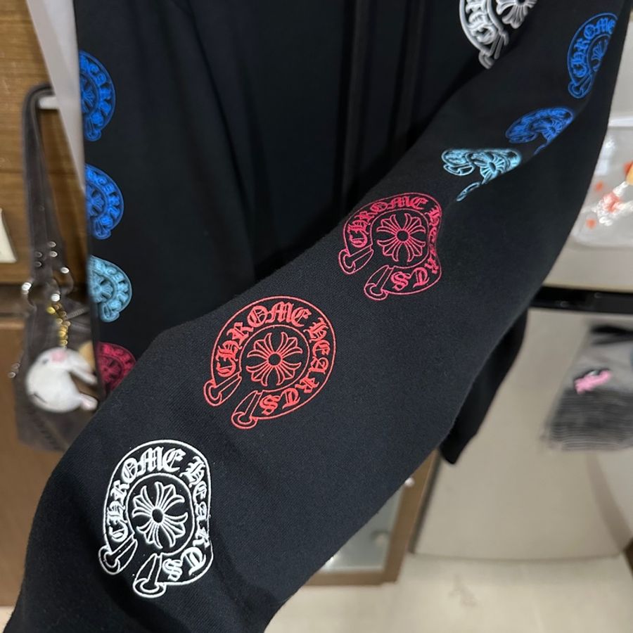 克羅心 chrome hearts 彩色 花臂 馬蹄 帽t-2