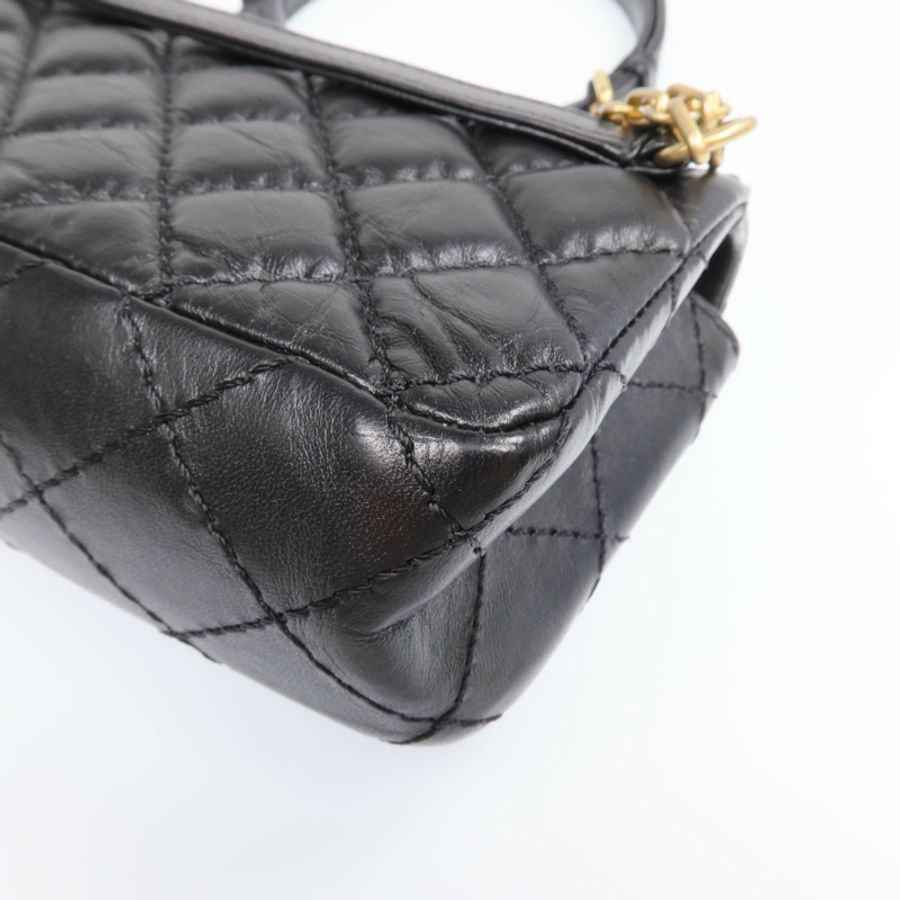 CHANEL 牛皮皮革2.55 Belt Bag金扣鏈帶肩背袋-7