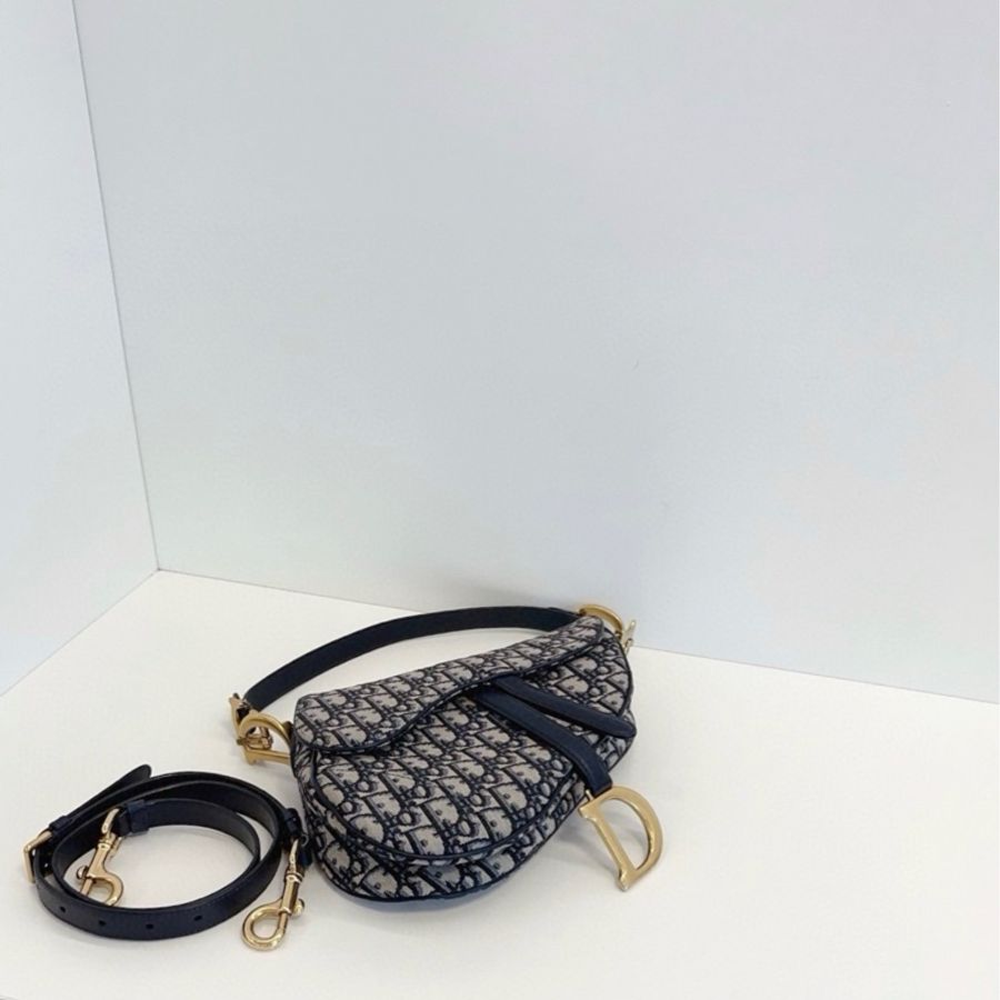 Dior迪奧 Saddle刺繡老花馬鞍包 中號-4