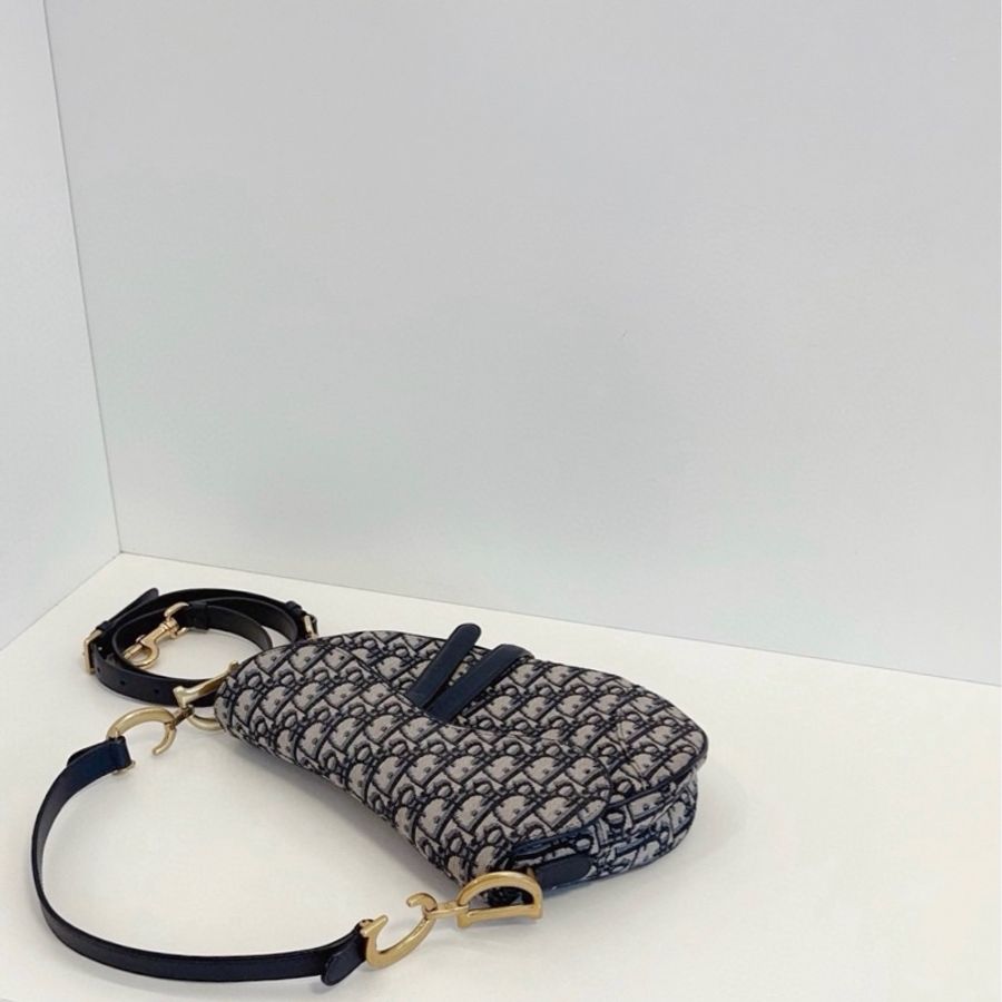 Dior迪奧 Saddle刺繡老花馬鞍包 中號-6