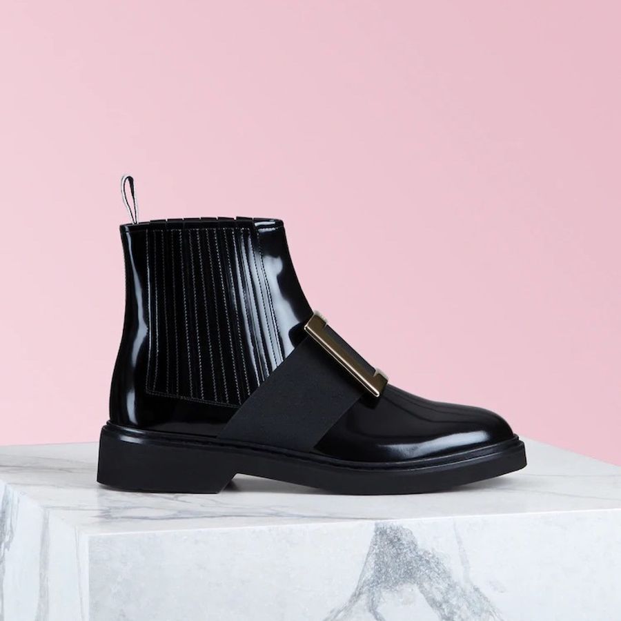 Roger Vivier 女士 Viv Rangers搭扣切爾西短靴 36 40碼跟高: 2.5cm-4