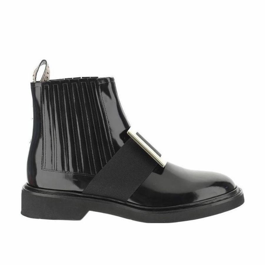 Roger Vivier 女士 Viv Rangers搭扣切爾西短靴 36 40碼跟高: 2.5cm-5