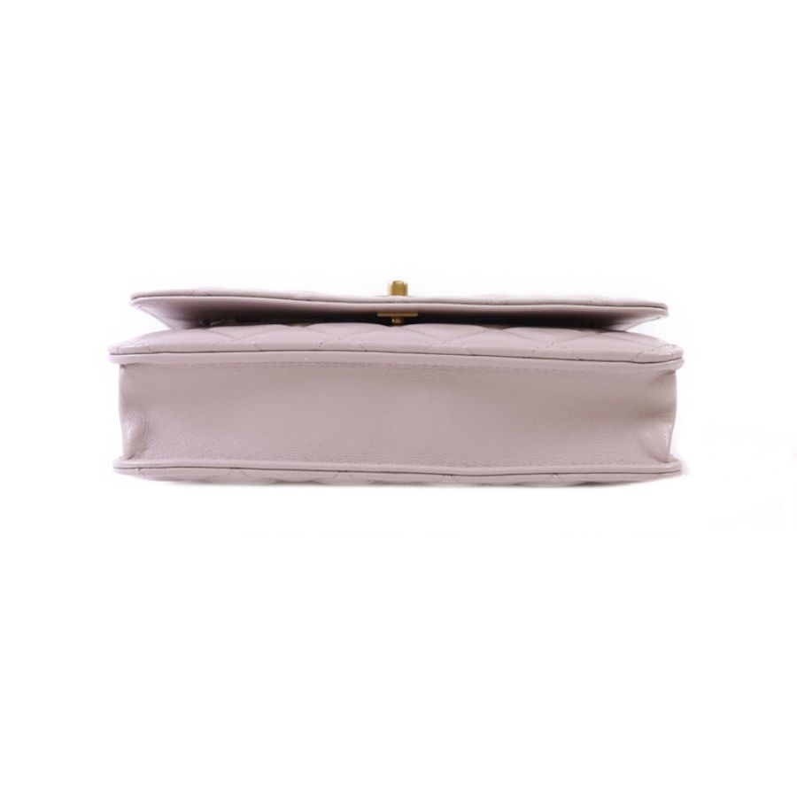 CHANEL 羊皮皮革WOC Wallet On Chain金扣鏈帶肩背袋-3