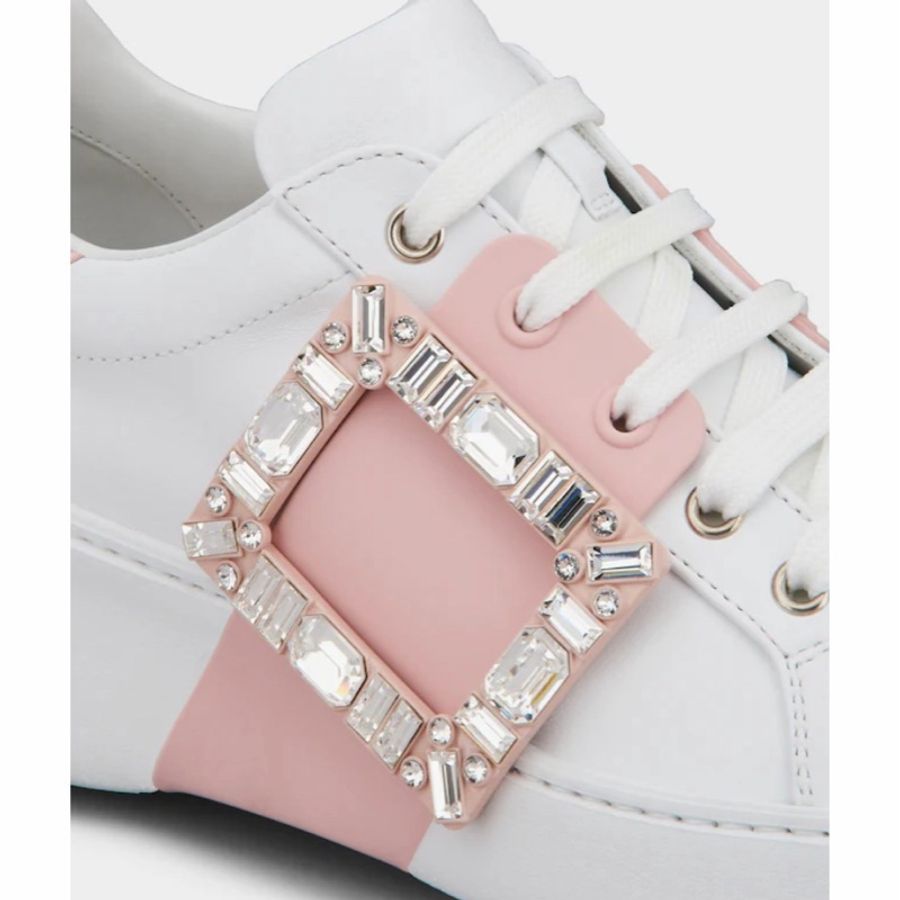Roger Vivier 女士 Viv’ Skate Strass 鑽扣休閒運動鞋38跟高: 4.5cm-7