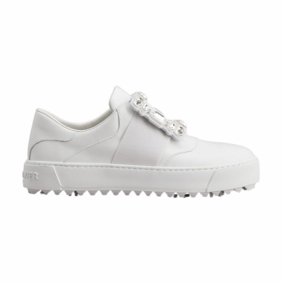 Roger Vivier 女士 Very Vivier 鑽扣徽標休閒鞋35 35.5 碼-1