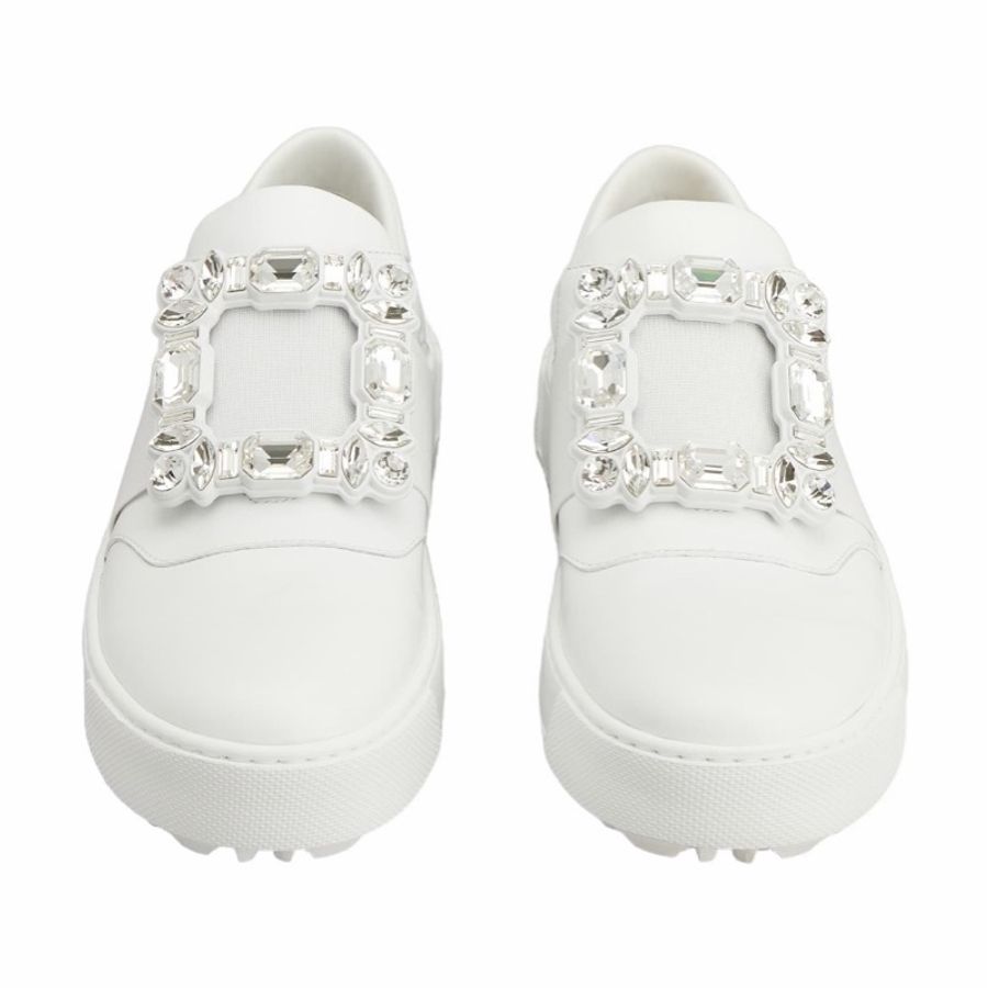 Roger Vivier 女士 Very Vivier 鑽扣徽標休閒鞋35 35.5 碼-3