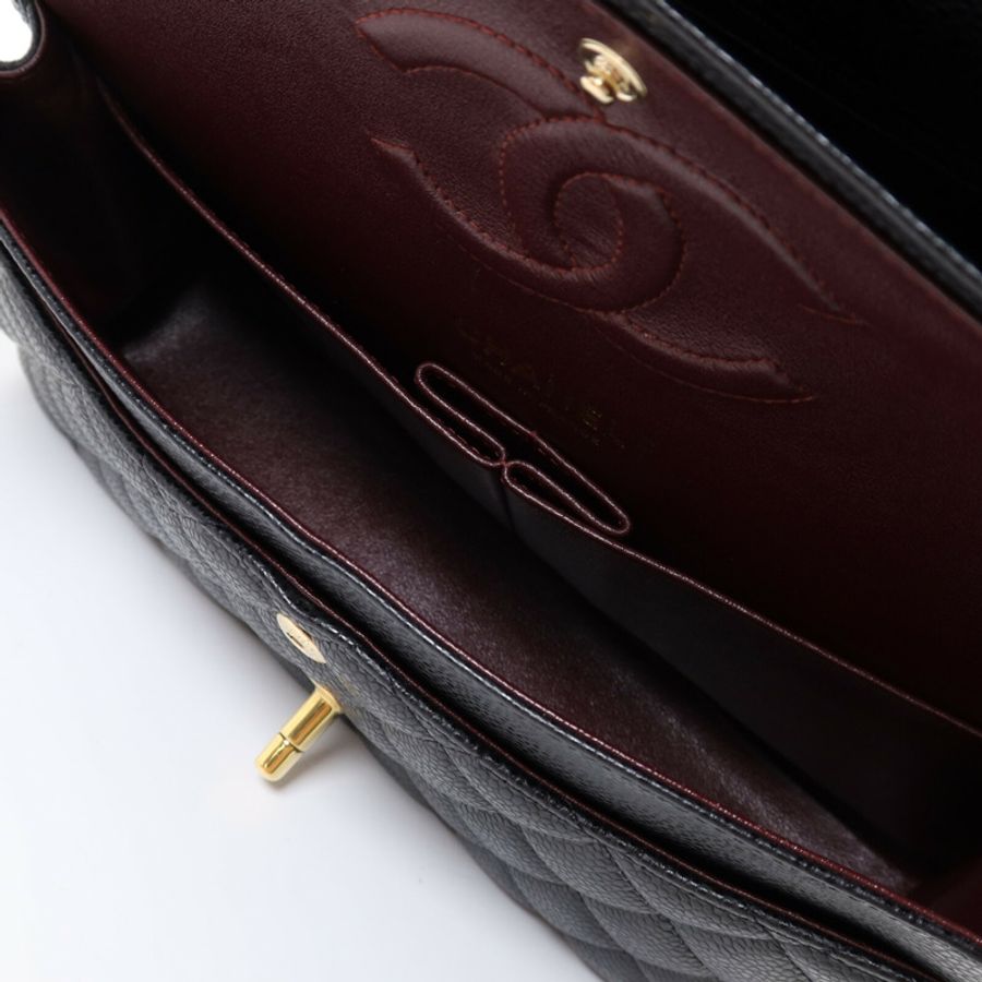 CHANEL 牛皮皮革Classic 25金扣鏈帶肩背袋-4