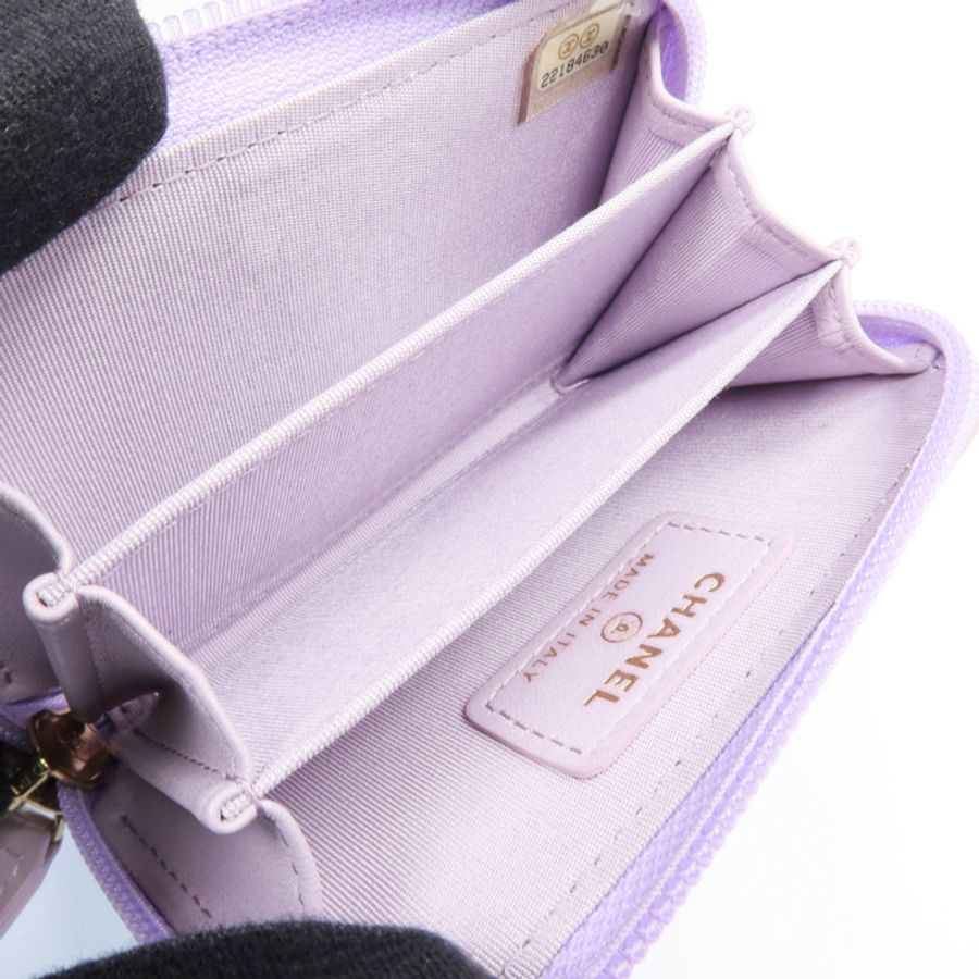 CHANEL 漆皮皮革Boy Coin Purse金扣零錢包-13