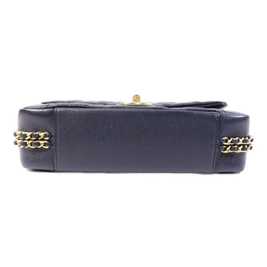CHANEL 牛皮皮革Shoulder Bag金扣鏈帶肩背袋-3