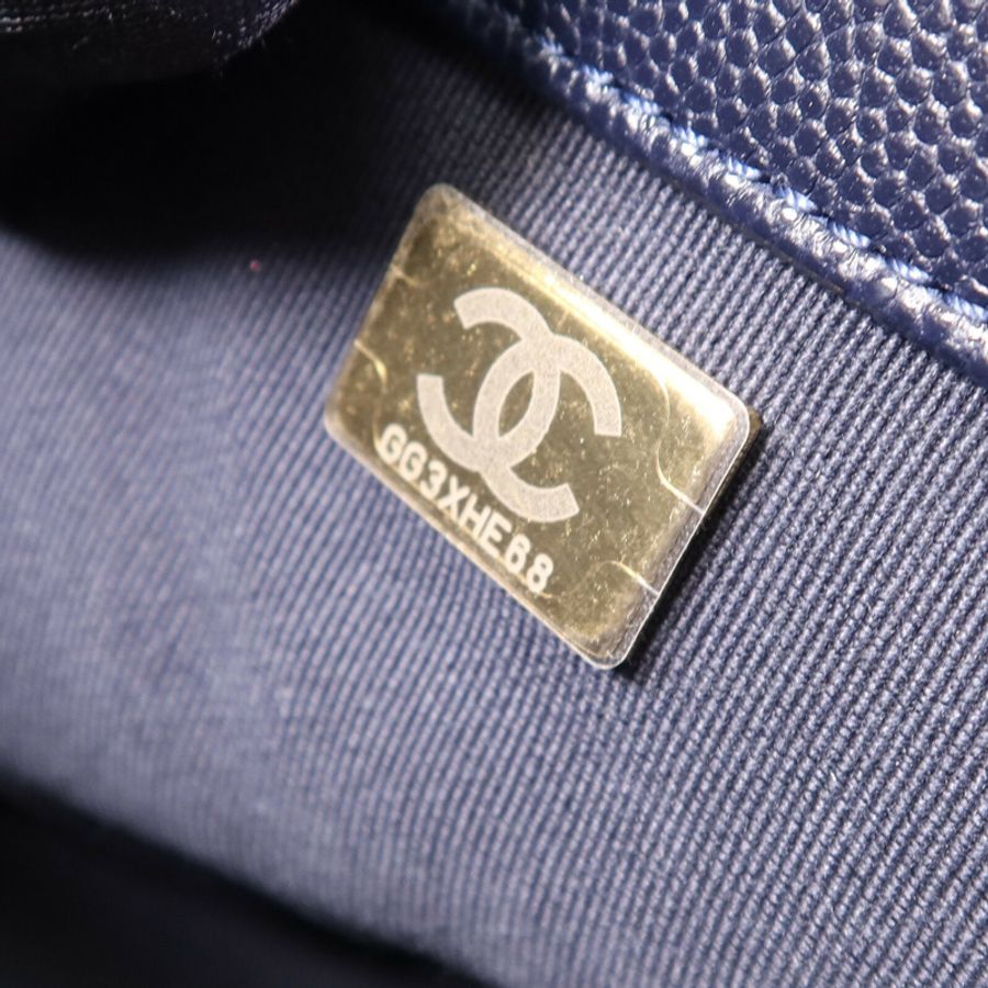 CHANEL 牛皮皮革Shoulder Bag金扣鏈帶肩背袋-7
