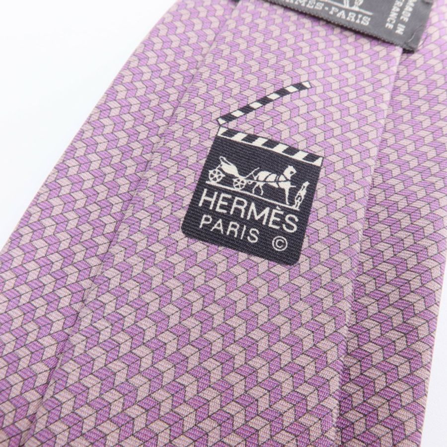 HERMES 絲質Necktie領帶-5