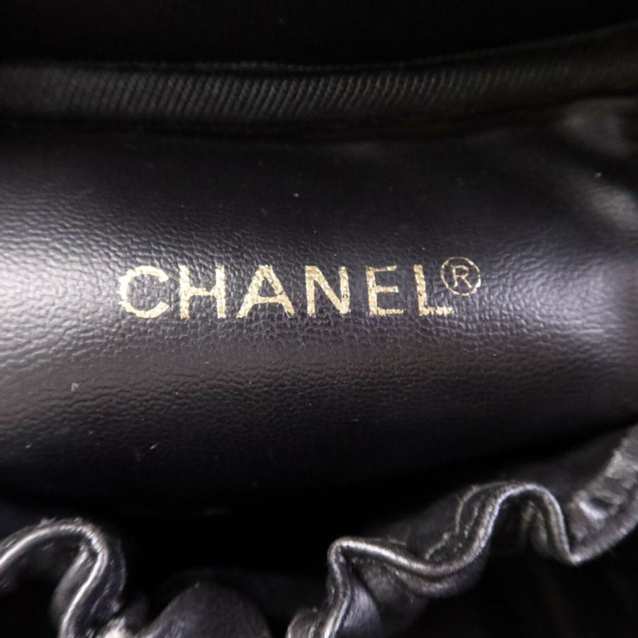 CHANEL 羊皮皮革Vintage Vanity Case金扣手挽袋-5