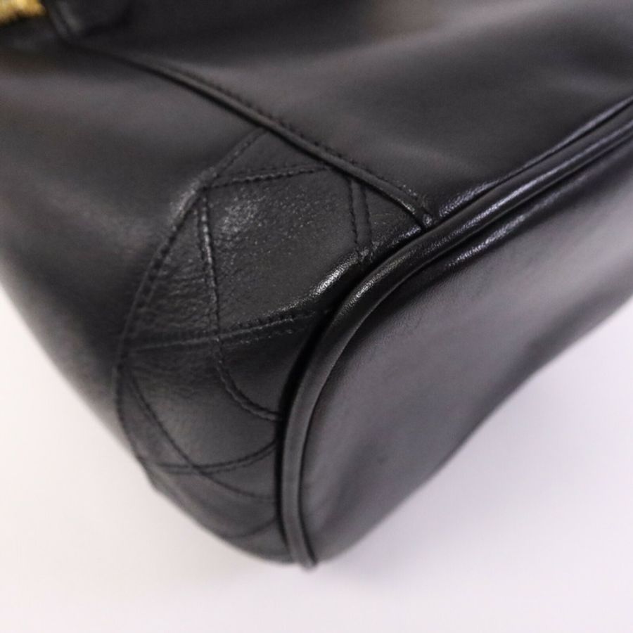 CHANEL 羊皮皮革Vintage Vanity Case金扣手挽袋-12