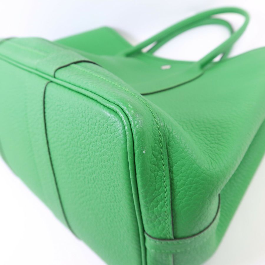 HERMES Negonda皮革Garden Party PM銀扣手挽袋Bambou-9