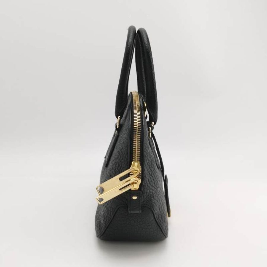 Burberry牛皮純色壓紋金屬字母Logo斜挎包單肩包-2