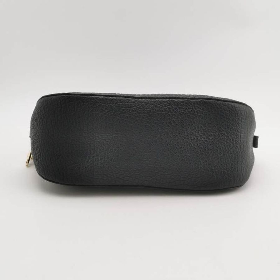 Burberry牛皮純色壓紋金屬字母Logo斜挎包單肩包-4