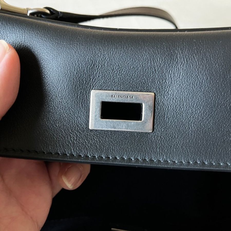 全新BALENCIAGA巴黎世家Rodeo黑色銀扣小號-12