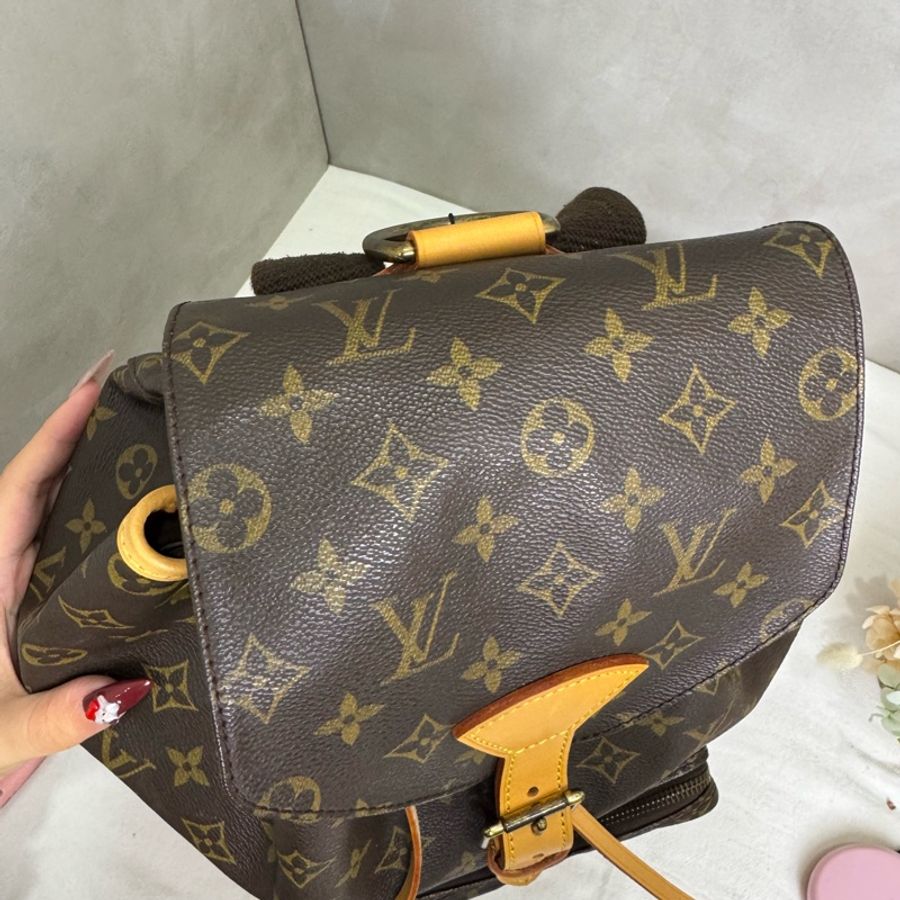 LV Montsouris 老花雙肩包 vintage 二手 後背 手提-9