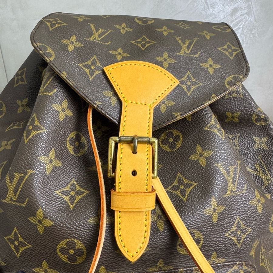LV Montsouris 老花雙肩包 vintage 二手 後背 手提-19