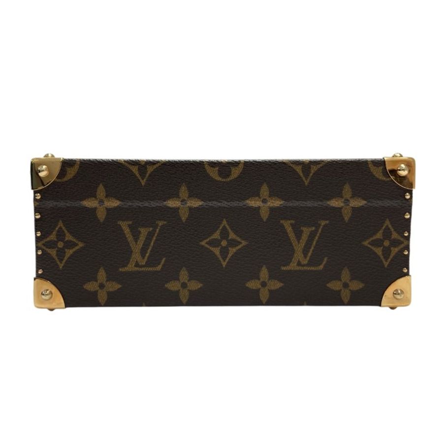 LOUIS VUITTON 路易威登 M92477 TAKASHI MURAKAMI 棕色經典老花 PVC 村上隆合作款 珠寶盒 化妝包 手提包-4