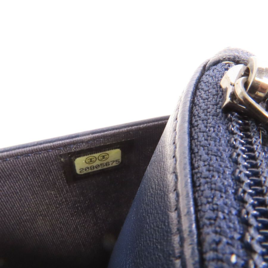 CHANEL 羊皮皮革WOC Wallet On Chain銀扣鏈帶肩背袋-8
