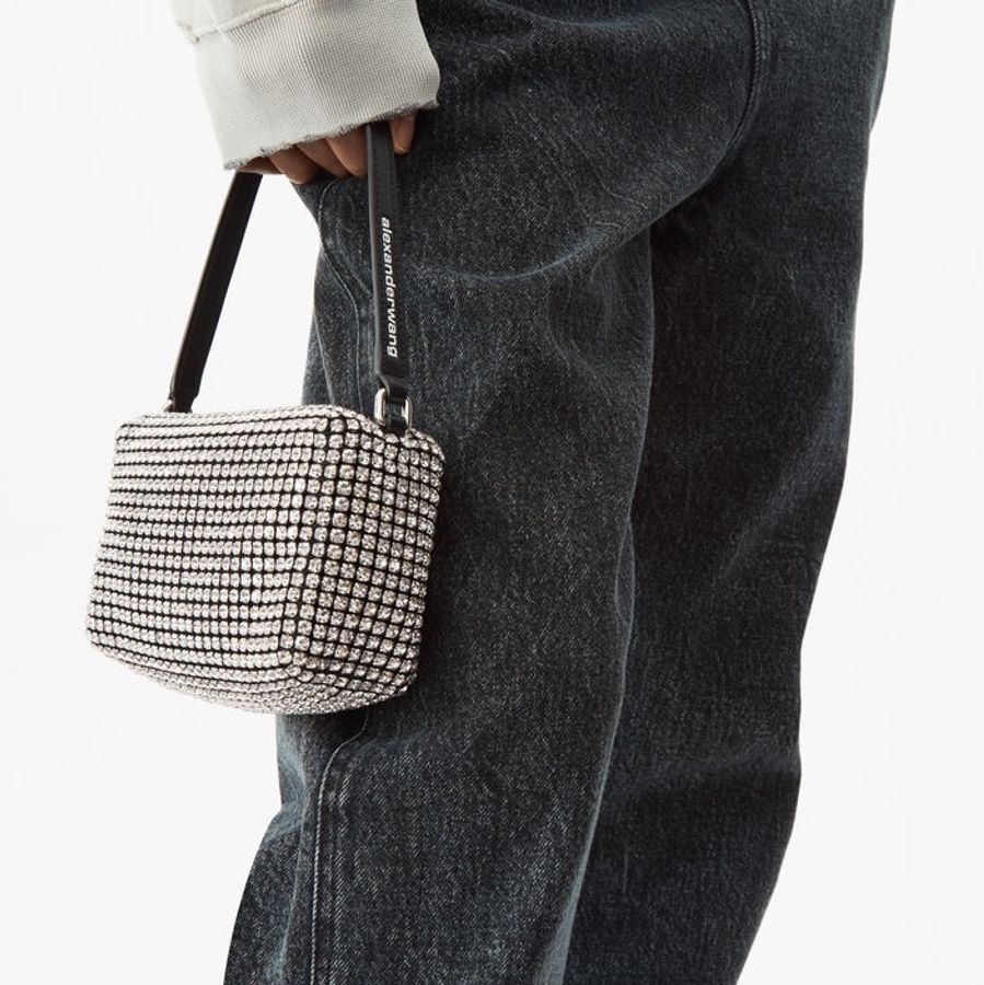 Alexander Wang 女士 heiress 水鑽網眼手拿包均碼碼17cm*7cm*10cm-6