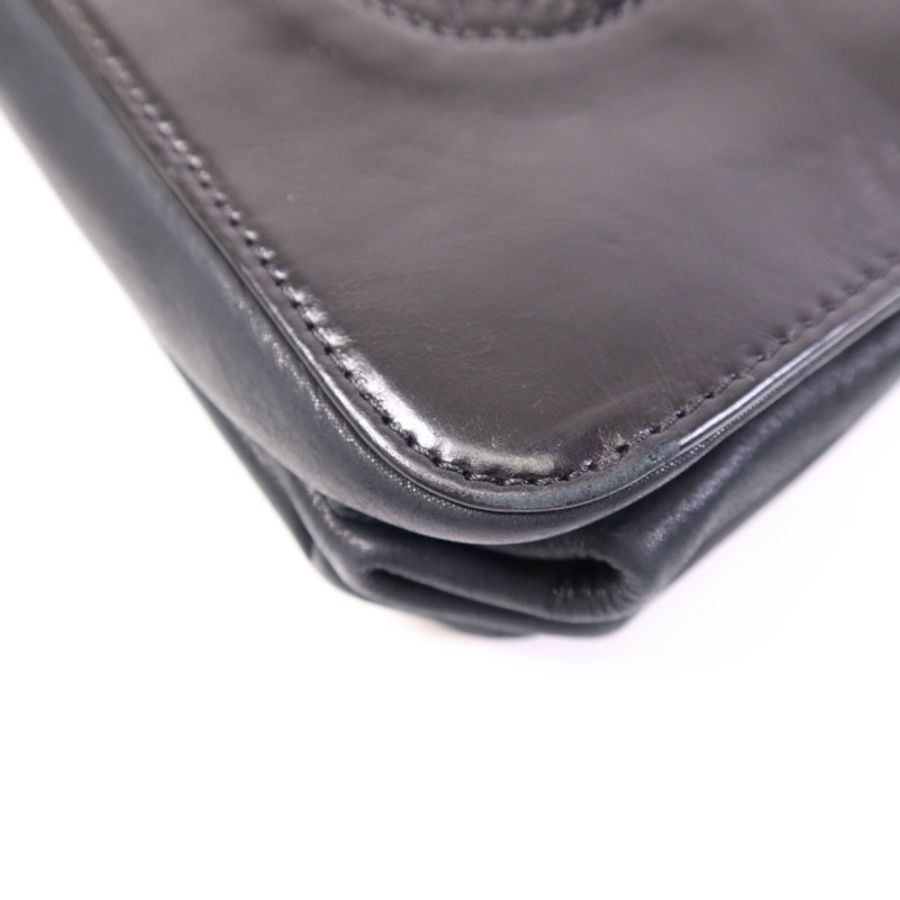 CHANEL 牛皮皮革Chain Shoulder Bag金扣鏈帶肩背袋-11