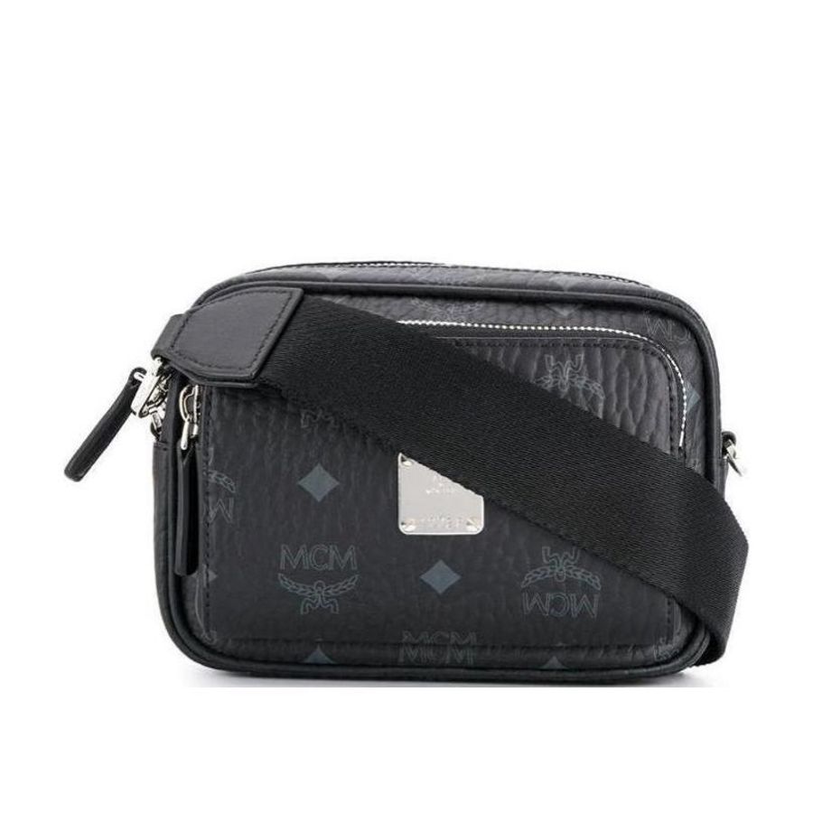 MCM 男女同款 Klassik logo印花斜挎包均碼碼17cm*5cm*12cm-4