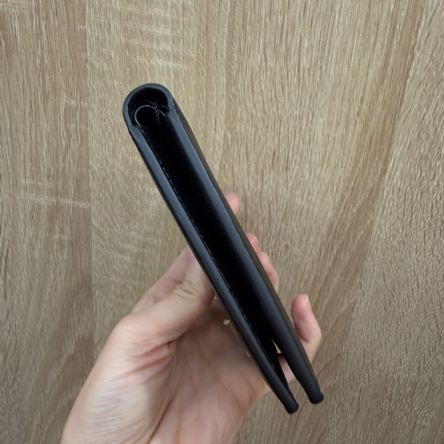 Balenciaga 黑小牛皮對開8卡短夾-3