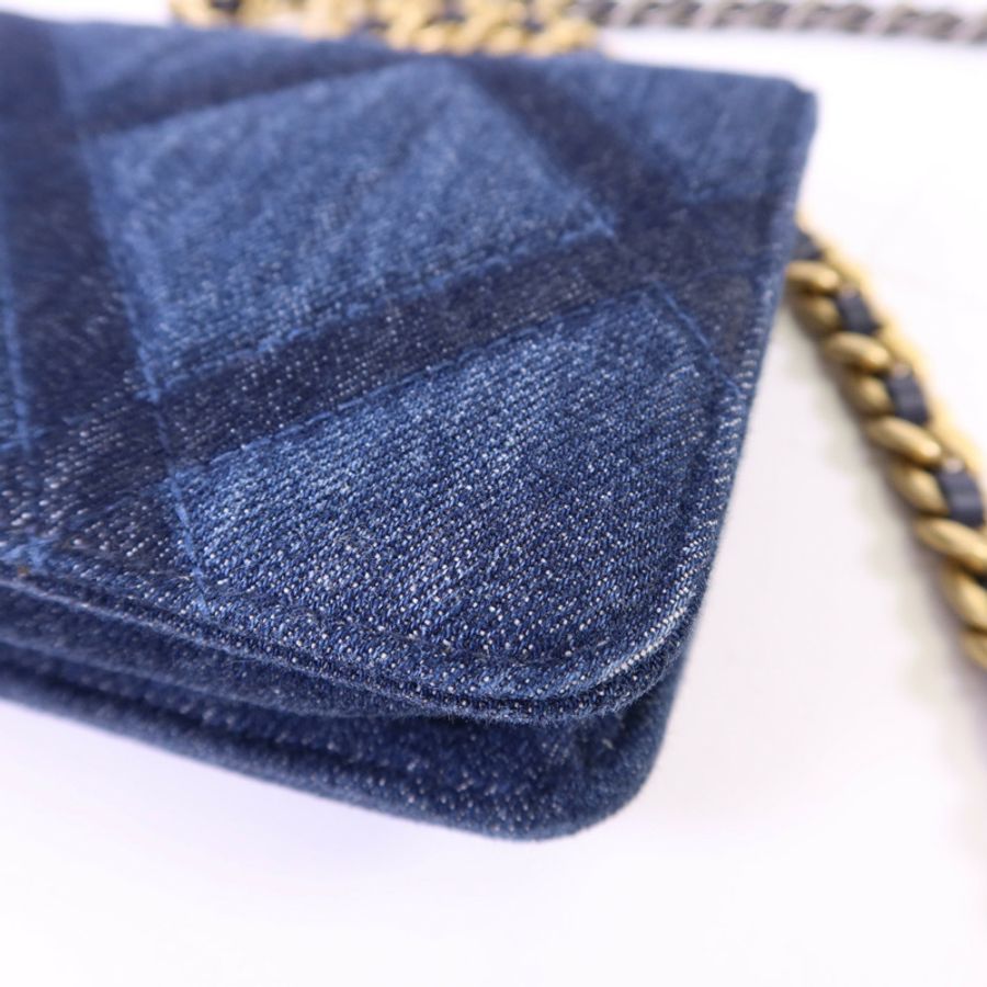 CHANEL 牛仔布WOC Wallet On Chain手挽肩背兩用袋-15