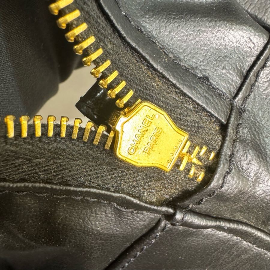 Chanel 菱格漆皮化妝包 手提 斜背 中古 vintage 二手-16