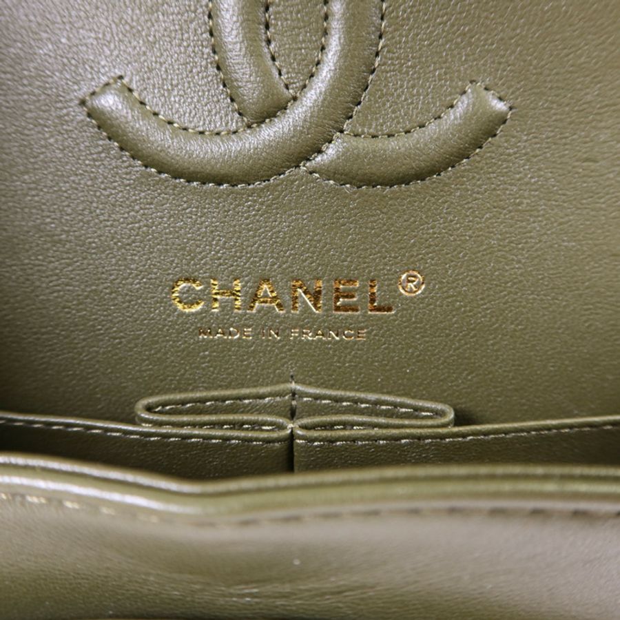 CHANEL 羊皮皮革Classic 23金扣鏈帶肩背袋-5