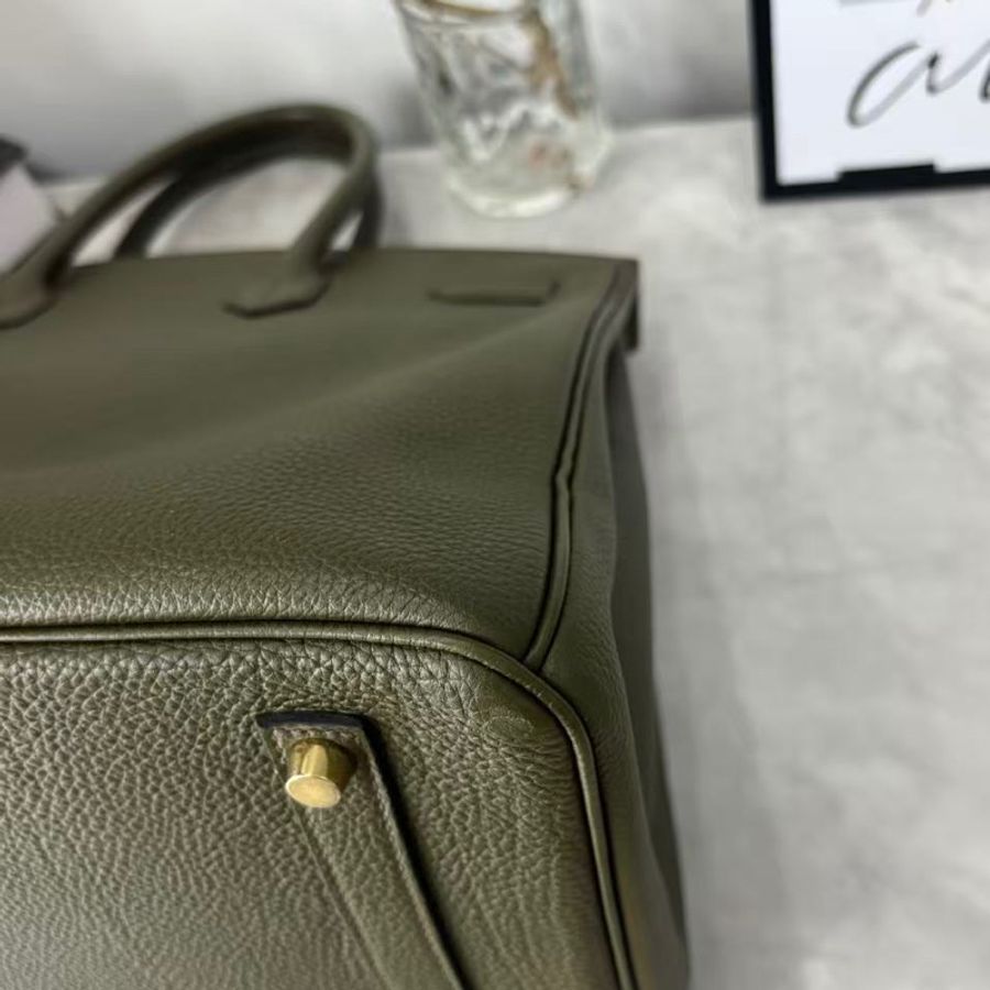 好價🫧愛馬仕Birkin35橄欖綠togo皮 T刻 原始好成色 漏漏價 全網-5