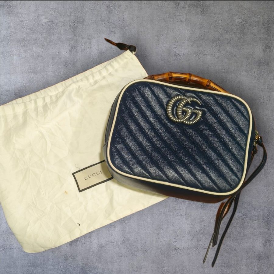 ‼️年中慶降價‼️創新低價只到6/21🎁(原28800)【9成新】㊣✨GUCCI✨(附防塵袋)古馳 GG Marmont 竹節 金屬 拼色 復古 箱包 鏈條 餐盒包 相機包 肩背包 斜背包/雙G/二手包/保證正品🌳二手樹屋🌳-1